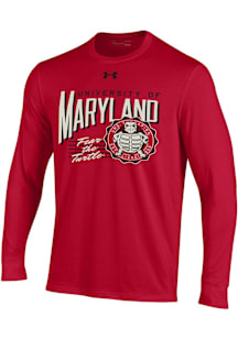 Under Armour Maryland Terrapins Red Homecoming 2025 Long Sleeve T Shirt