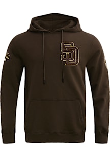 Pro Standard San Diego Padres Mens Brown Classic Chenille Long Sleeve Hoodie