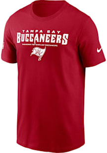 Nike Tampa Bay Buccaneers Red Team Issue Short Sleeve T Shirt