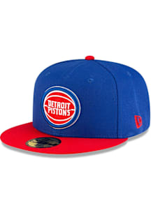 New Era Detroit Pistons Mens Blue Two-Tone Basic 59FIFTY Fitted Hat