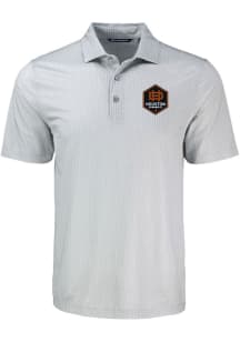 Cutter and Buck Houston Dynamo Grey Shadow Check Big and Tall Polo
