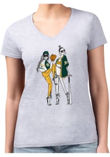 4Her Oakland Athletics Womens Grey Baseball Girls Short Sleeve T-Shirt