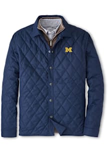 Michigan Wolverines Mens Navy Blue Brighton Medium Weight Jacket