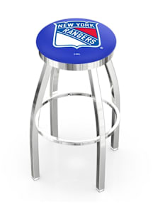 New York Rangers Chrome Pub Stool - Silver