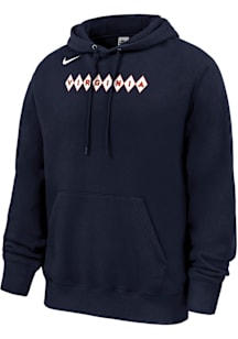 Nike Virginia Cavaliers Mens Navy Blue Club Fleece Long Sleeve Hoodie