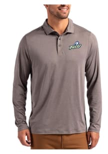 Cutter and Buck Florida Gulf Coast Eagles Mens Graphite Coastline Long Sleeve Polo Shirt