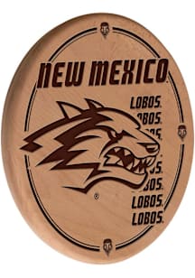 New Mexico Lobos Laser Engraved Sign - Brown