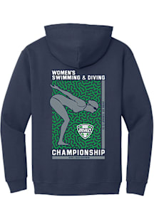 Summit Sportswear MAC Mens Navy Blue Women's Swim & Dive Championship 2026 Long Sleeve Hoodie