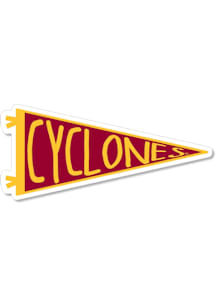 Iowa State Cyclones 3.5" Pennant Rugged Stickers - Cardinal