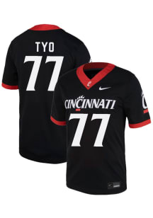 Taran Tyo Nike Mens Black Cincinnati Bearcats NIL Name And Number Football Jersey