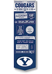 BYU Cougars Wall Art Sign - Navy Blue