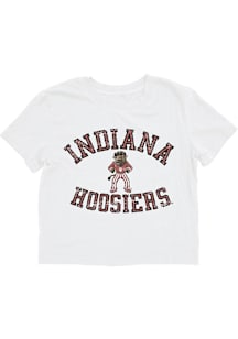 Indiana Hoosiers Womens White Bag of Tricks Jr Soft Short Sleeve T-Shirt