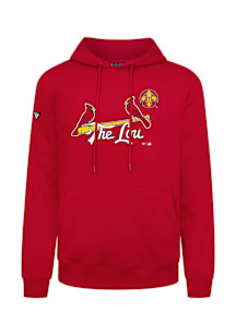 Levelwear St Louis Cardinals Mens Red Podium City Connect Core Long Sleeve Hoodie
