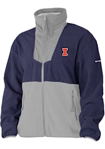 Columbia Illinois Fighting Illini Womens Navy Blue Sequoia Light Weight Jacket