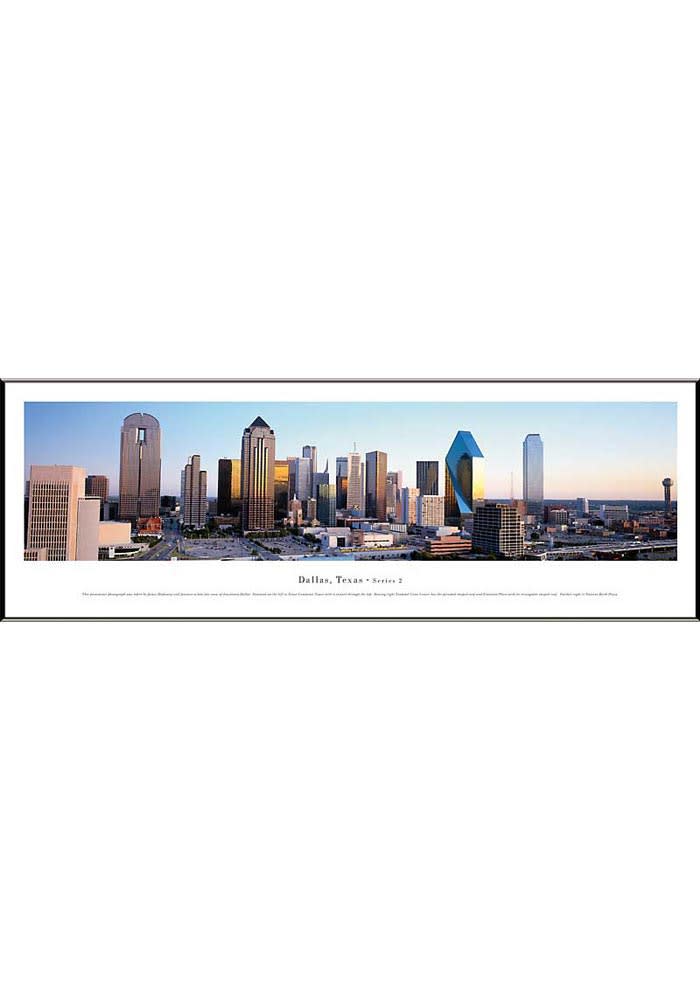 Dallas Ft Worth Skyline Panoramic Framed Posters