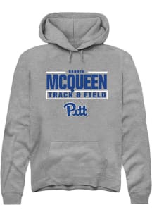 Darren McQueen Rally Mens Graphite Pitt Panthers NIL Stacked Box Player Hood