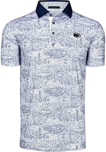 Greyson Penn State Nittany Lions Mens White Custom Scenic Short Sleeve Fashion Polo