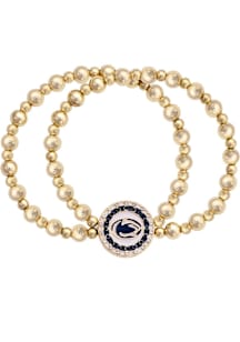 Penn State Nittany Lions Disc Bead Stretch Womens Bracelet