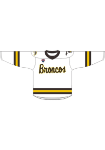 Mens Western Michigan Broncos White Adidas Replica Hockey Jersey