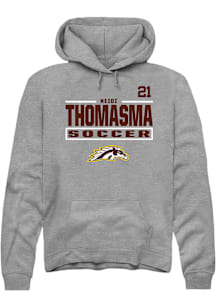 Heidi Thomasma Western Michigan Broncos Mens Grey NIL Stacked Box Player Hood