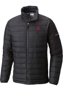 Mens Indiana Hoosiers Columbia Mens Heat Seal Powder Heavyweight Jacket - Black