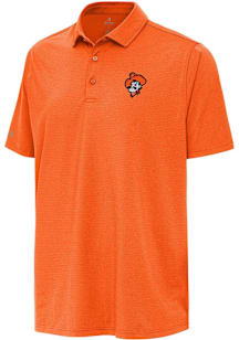 Antigua Oklahoma State Cowboys Mens Orange Hurdle Short Sleeve Polo
