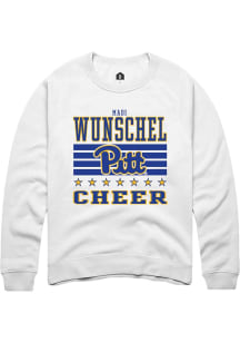 Madi Wunschel Rally Mens White Pitt Panthers NIL Striped Player Crew
