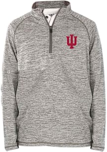 Indiana Hoosiers Youth Grey Mathew Long Sleeve Quarter Zip Shirt