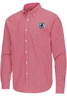 Antigua Los Angeles Clippers Mens Red Ellis Long Sleeve Dress Shirt