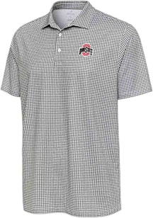 Antigua Ohio State Buckeyes Mens Black Breeze Short Sleeve Polo