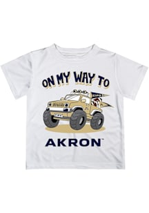 Vive La Fete Akron Zips Toddler White On My Way Short Sleeve T-Shirt