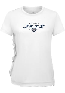 Levelwear Winnipeg Jets Womens White Airflow Scratched Short Sleeve T-Shirt