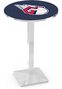 Cleveland Guardians Chrome Square Base Pub Table