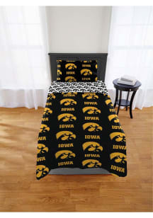 Black Iowa Hawkeyes Twin Bed in a Bag Bedding
