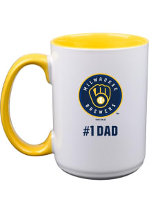 Milwaukee Brewers Dad 15oz Ceramic Mug - White