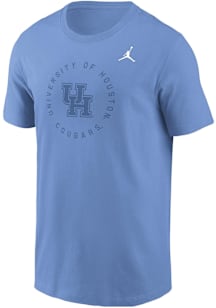 Nike Houston Cougars Houston Blue Circle Logo Jordan Short Sleeve T Shirt
