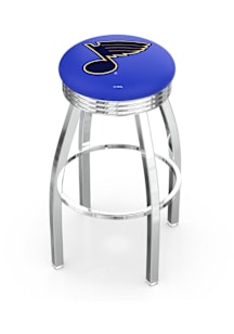 St Louis Blues 3 Ring Chrome Seat Pub Stool - Silver