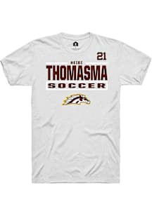Heidi Thomasma Western Michigan Broncos White NIL Stacked Box Short Sleeve Player T Shirt