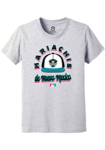 Summit Sportswear Albuquerque Isotopes Youth Grey Circle Cap Copa Short Sleeve T-Shirt