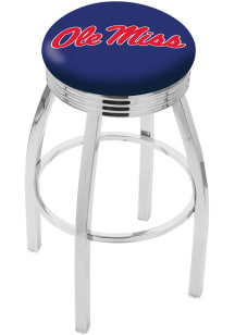 Ole Miss Rebels 3 Ring Chrome Seat Pub Stool -
