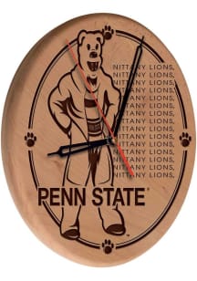 Brown Penn State Nittany Lions Laser Engraved Wall Clock