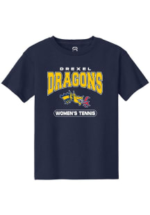 Youth Drexel Dragons Navy Blue Summit Sportswear Womens Tennis Short Sleeve T-Shirt