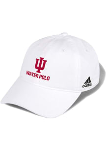 Adidas White Indiana Hoosiers Water Polo Washed Slouch Adjustable Hat