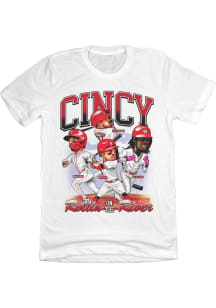 Elly De La Cruz Cincinnati Reds White Rollin' On the River Short Sleeve Fashion Player T Shirt