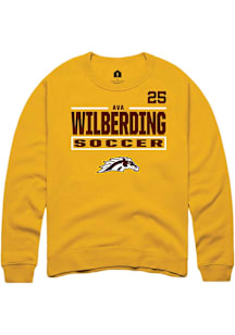 Ava Wilberding Western Michigan Broncos Mens Gold NIL Stacked Box Player Crew