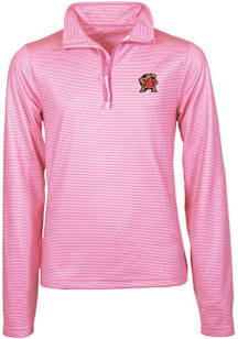 Maryland Terrapins Toddler Pink Mila Long Sleeve Quarter Zip