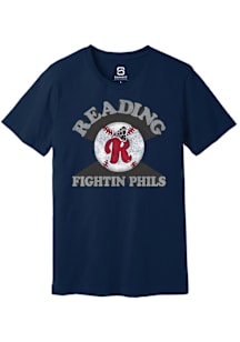 Summit Sportswear Reading Fightin Phils Navy Blue Soft Arch Short Sleeve T Shirt