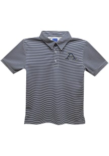 Vive La Fete Akron Zips Youth Navy Blue Pencil Stripe Short Sleeve Polo Shirt