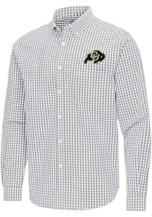 Antigua Colorado Buffaloes Mens White Ellis Long Sleeve Dress Shirt
