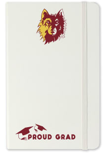 Northern State Wolves Proud Grad team logo Notebook and Folder - White